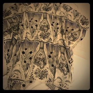 Black and white blouse